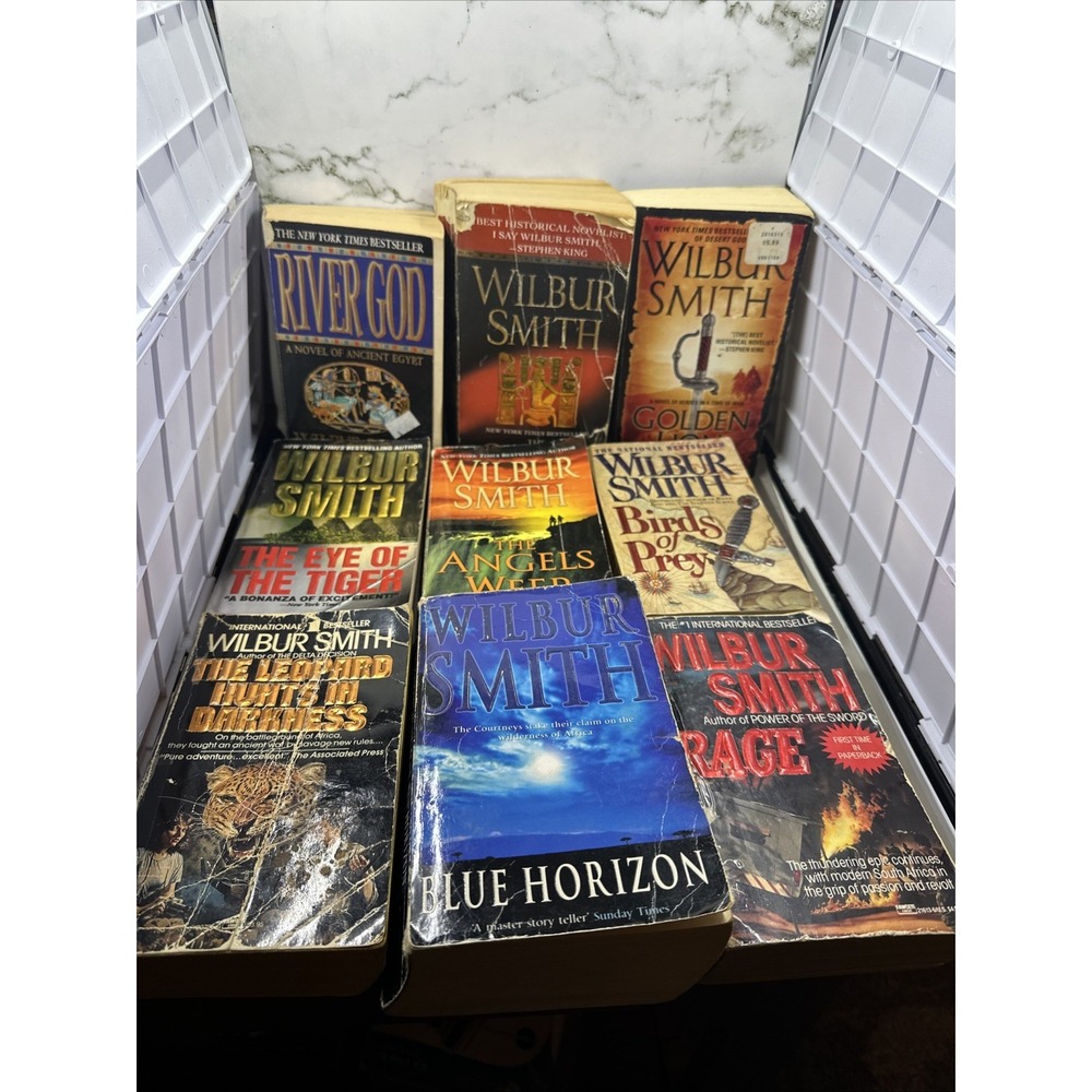 Wilbur Smith PB lot of 9 Rage Birds Leopard Blue Angels Tiger Lion Quest River